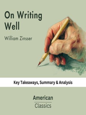 cover image of On Writing Well by William Zinsser